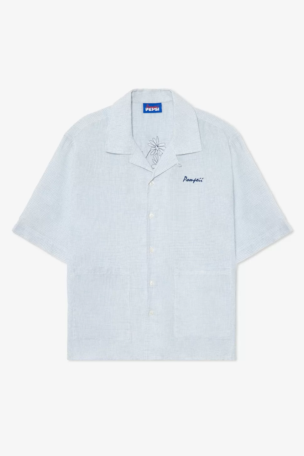 Camisas*POMPEII ESSENTIALS CHECKED BLUE SHIRT