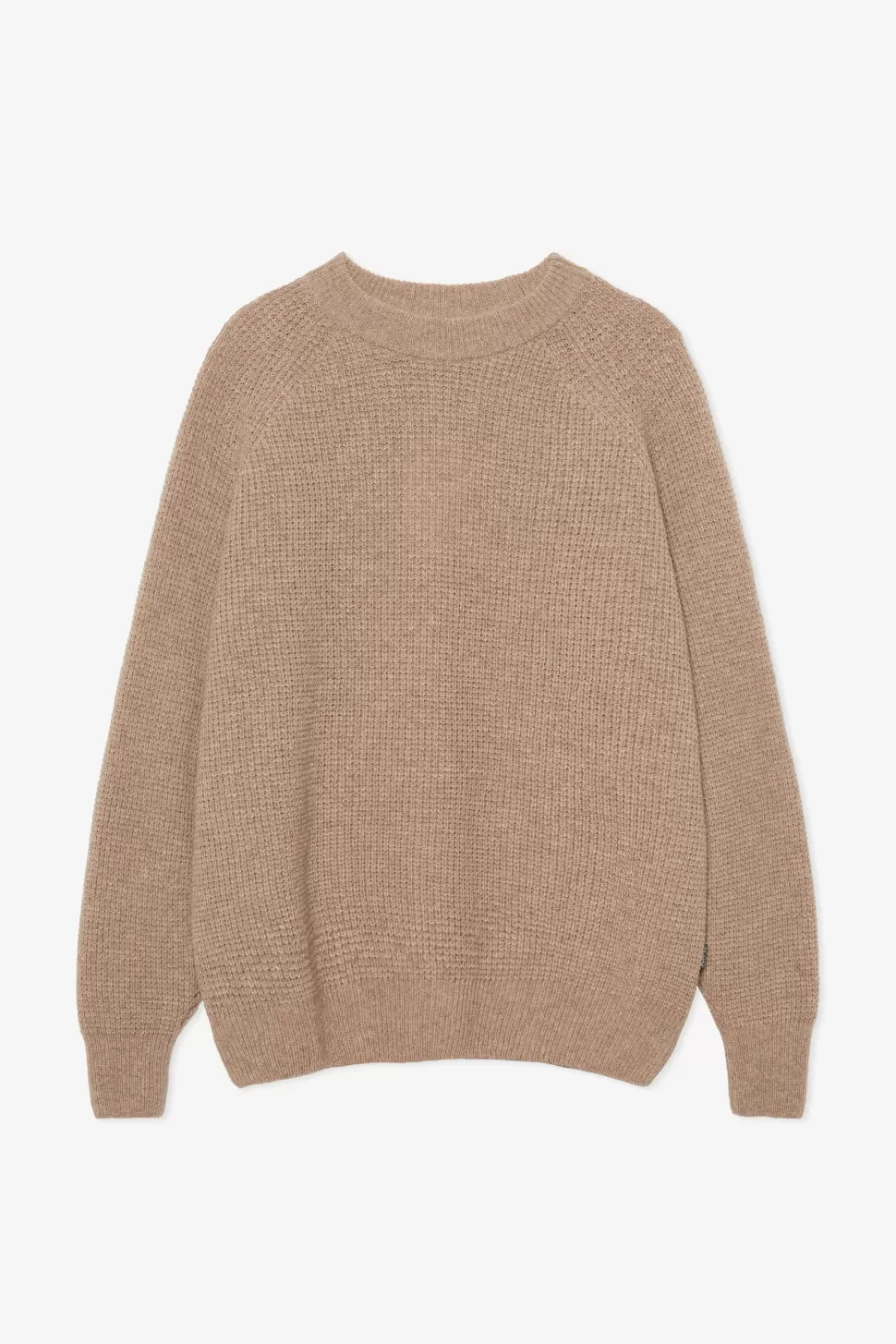 Punto*POMPEII RIBBED BEIGE WOOL KNIT SWEATER